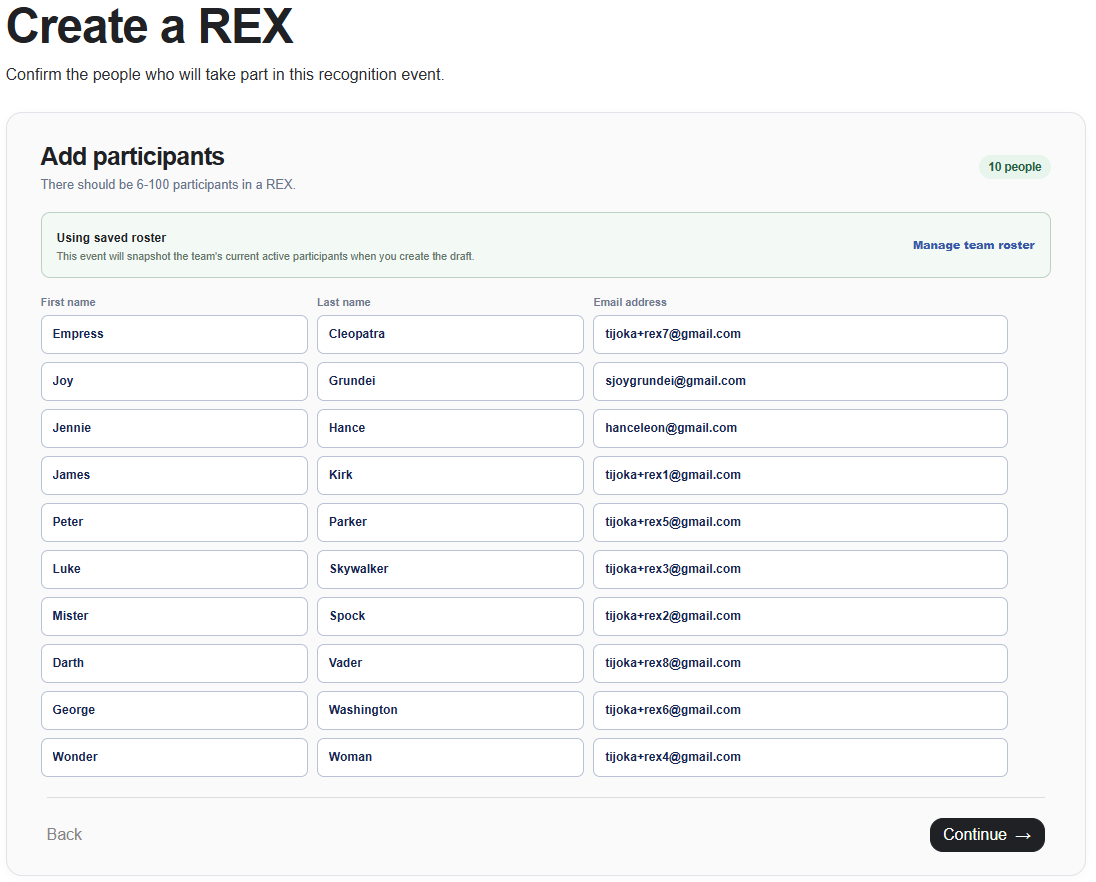 Creating a REX